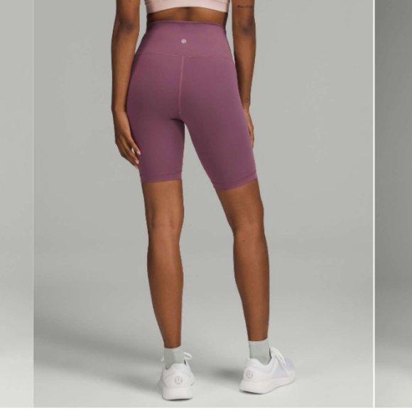 Lululemon Wunder Train Vintage Plum High Rise Sz 10 Shorts 8" Inseam - Picture 2 of 5